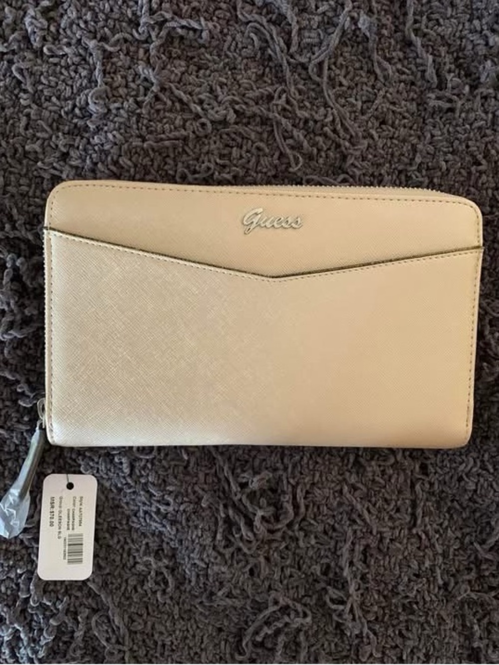GUESS Champagne Zip-Around Wallet